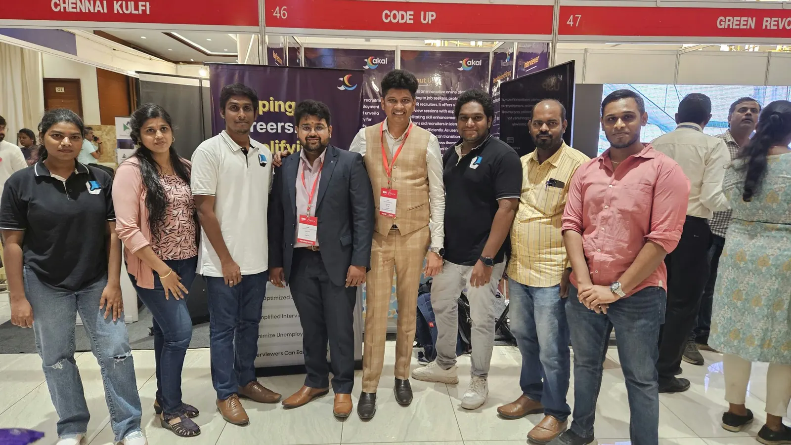 The Xakal team at their stall on launch day at the BNI Mega Business Expo, Chennai